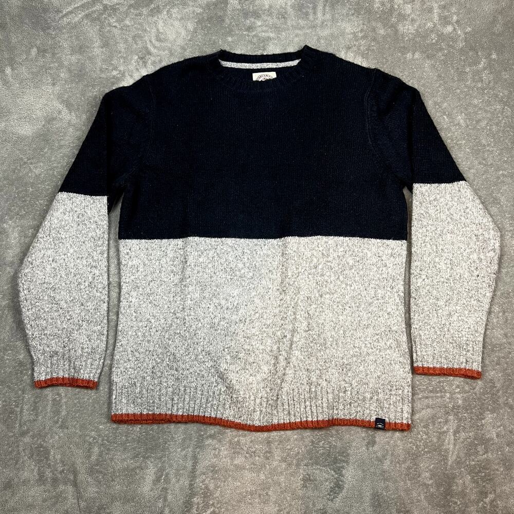 Fatface Sweater Mens XL Knit Wool Blend Colorblock‎ Soft Quiet Luxury